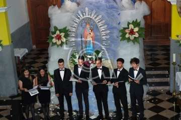 La Virgen de las Nieves estrena himno en el 75 aniversario de la Parroquia de Lomo Magullo (Foto TA)